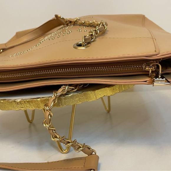 BEBE Los Angeles Large Tan Purse - Picture 7 of 12